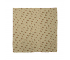 Brown Cartoon Puppies Bandana