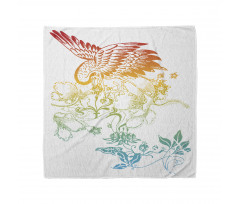 Oriental Bird with Flowers Bandana