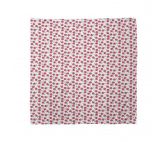 Simplistic Red Berry Pattern Bandana