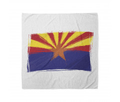 Ulusal Bandana Suluboya ile Retro Arizona Eyalet Bayrağı