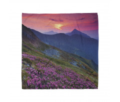 Floral Mountains Dusk Bandana