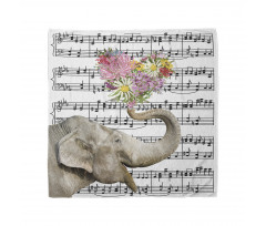 Floral Trunk Music Notes Bandana