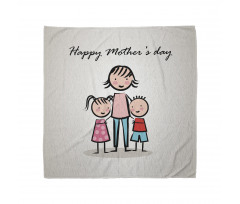 Cartoon Son and Daughter Bandana