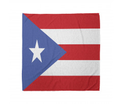 Ülkeler Bandana Büyük Puerto Rico Bayrağı Desenli Gezi