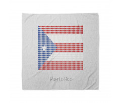 Ülkeler Bandana Puerto Rico Bayrağı Desenli Kırmızı Beyaz