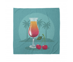 Cherry Cocktail Blue Bandana