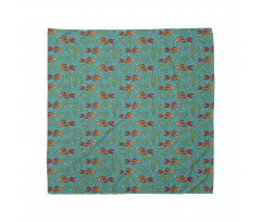 Hand-drawn Fishes Plants Bandana