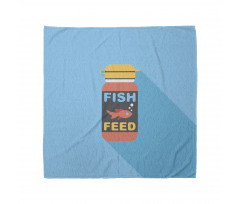 Pet Fish Feed Flat Bandana