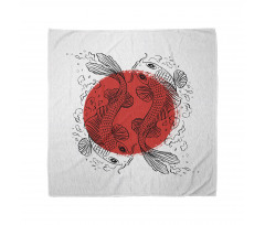 Japanese Carps on Circle Bandana