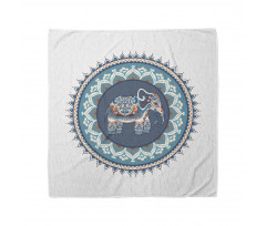 Vivid Glazed Tile Elephant Bandana