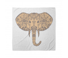 Floral Elephant Head Front Bandana