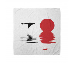 Goose Flying Alone Silhouette Bandana