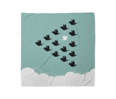 Bird Silhouettes over Clouds Bandana