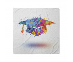 Colorful Cap Paint Blots Bandana