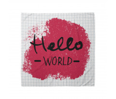 Hello World Calligraphy Art Bandana