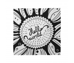 Monochrome Style Hello World Bandana