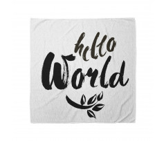 Brush Lettering Hello World Bandana