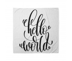 Hand Written Hello World Art Bandana