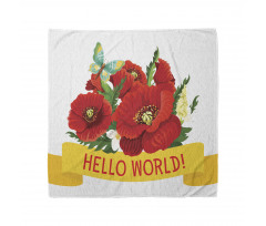 Hello World Spring Flowers Bandana