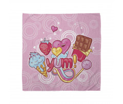 Heart Ice Cream Strawberry Bandana