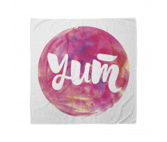 Wording on Watercolor Round Bandana