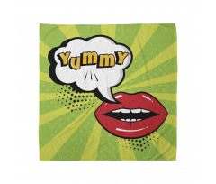 Retro Comic Balloon Lips Art Bandana