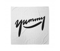 Monochrome Plain Typography Bandana