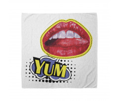 Woman Lips Wording Pop Artwork Bandana