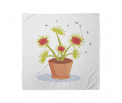 Plant and Fly Silhouettes Bandana