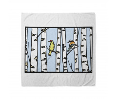 Birch Tree Drawing Bark Style Bandana