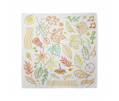 Autumn Sun Simplistic Notes Bandana