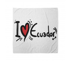 I Heart Ecuador Typography Bandana