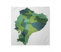 Green Tones Political Map Bandana