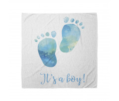 Baby Boy Footprints Bandana