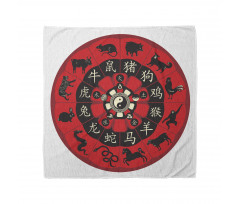 Chinese Horoscope Wheel Deco Bandana