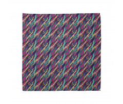 Wavy Diagonal Look Stripes Bandana