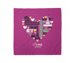 Traveling European Landmarks Bandana