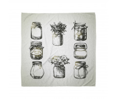 Rustic Sketchy Jars Bandana