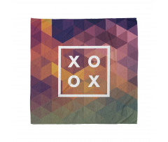 Colorful Geometric Kiss Square Bandana