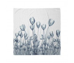 Crocus Flower Field in Xray Bandana