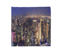 New York Panoramic Aerial Night Bandana