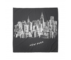 Hand Drawn City Buildings Deco Bandana