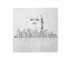 Outline Cityscape New York City Bandana