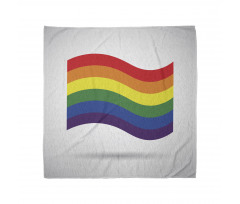 Waving Gay Flag Illustration Bandana