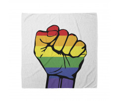 Gay Rights Rainbow Fist LQBT Bandana