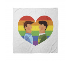 Smiling Men Gay Rainbow Flag Bandana