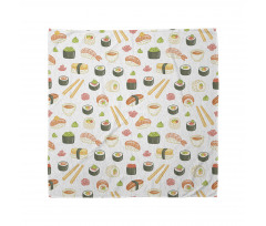 Japanese Cuisine Cartoon Art Bandana