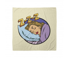 Beauty Sleeping Woman Pop Art Bandana