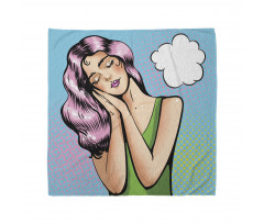 Girl Sleeping Retro Pop Art Bandana