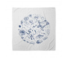 Jellyfish Turtle and Shell Bandana